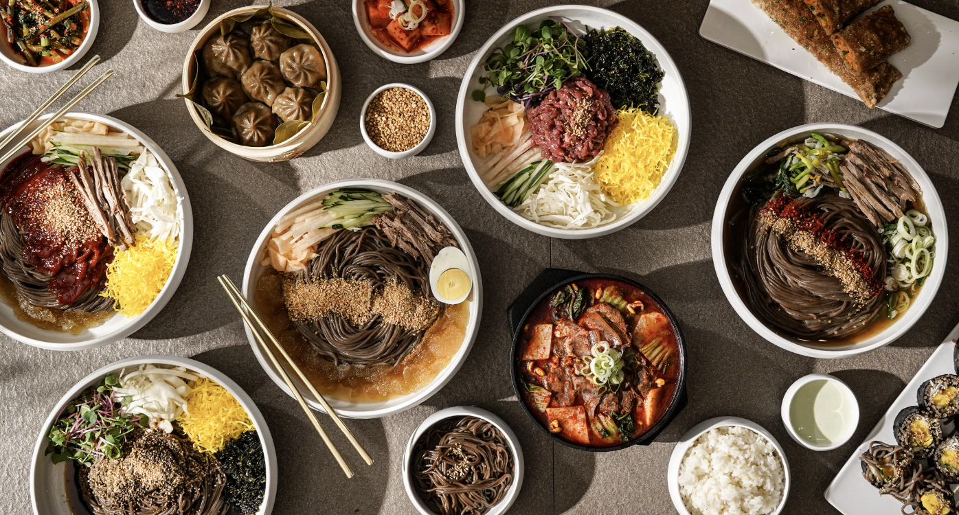여름 성수기 차가운 메밀소바
